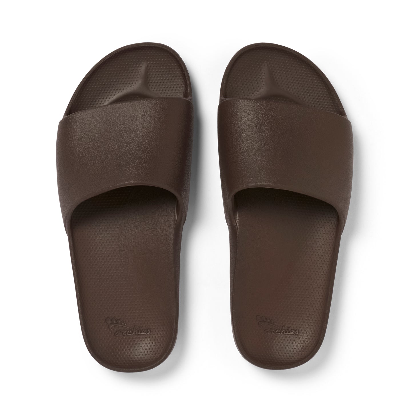 Archies arch support slides - Chocolate Brown