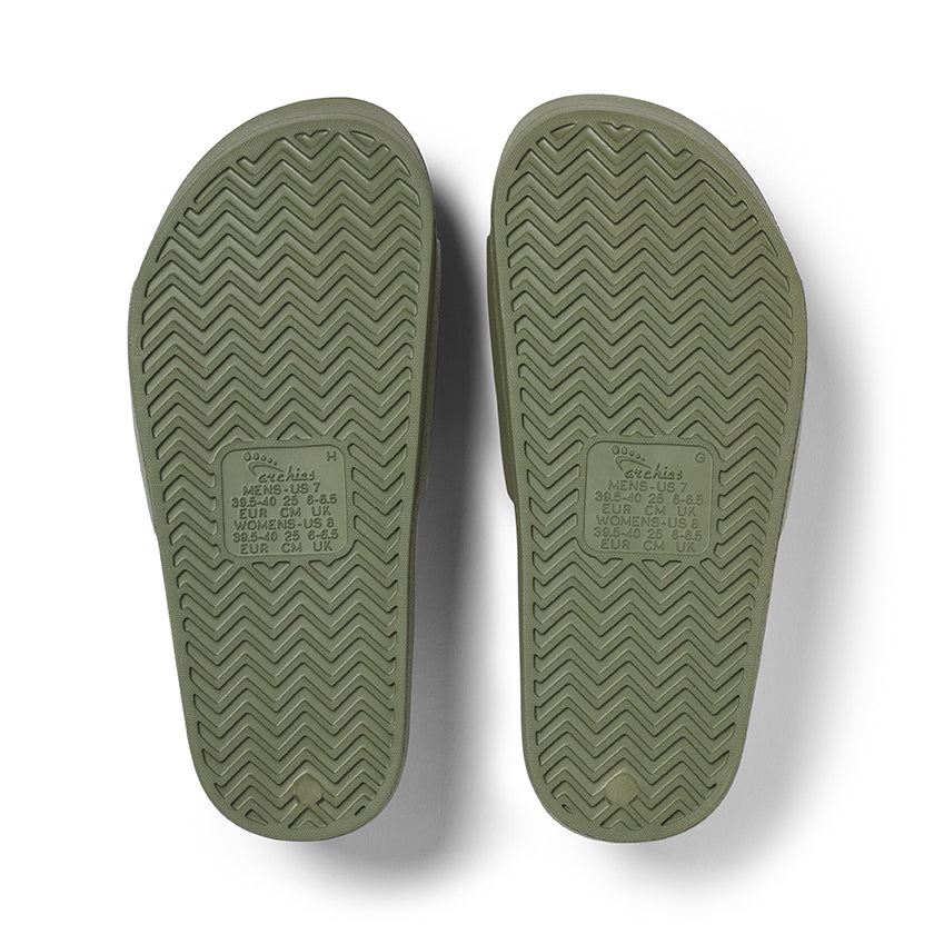 Archies arch support slides - Khaki