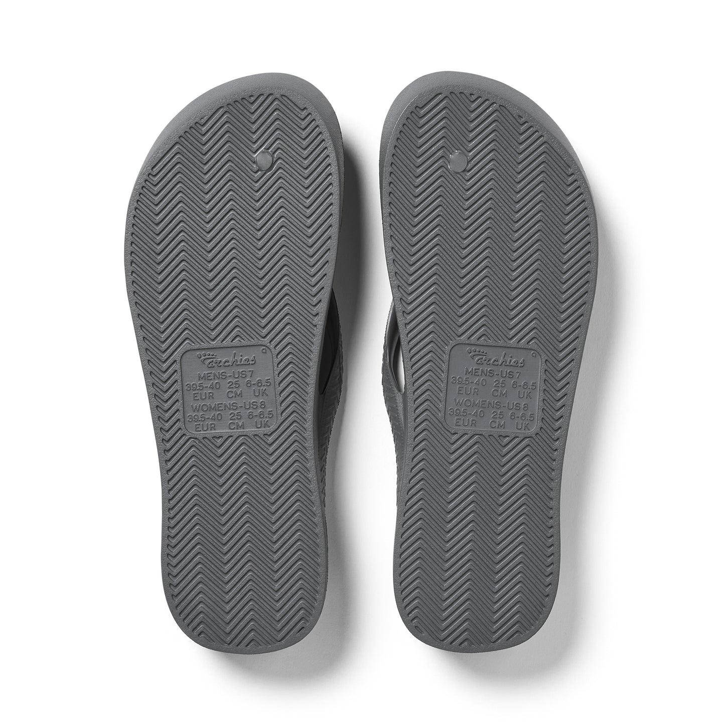 Archies arch support thongs - Charcoal