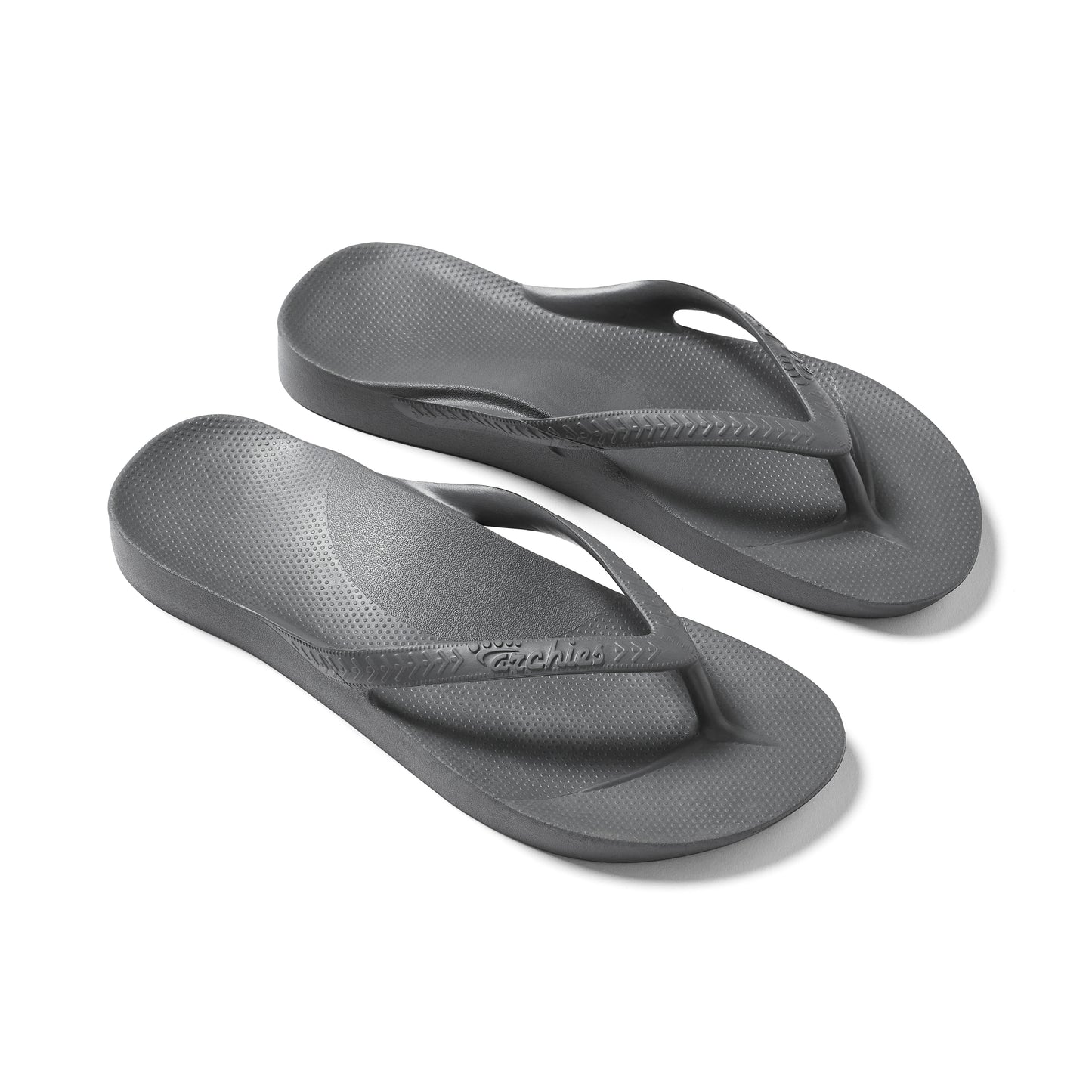 Archies arch support thongs - Charcoal