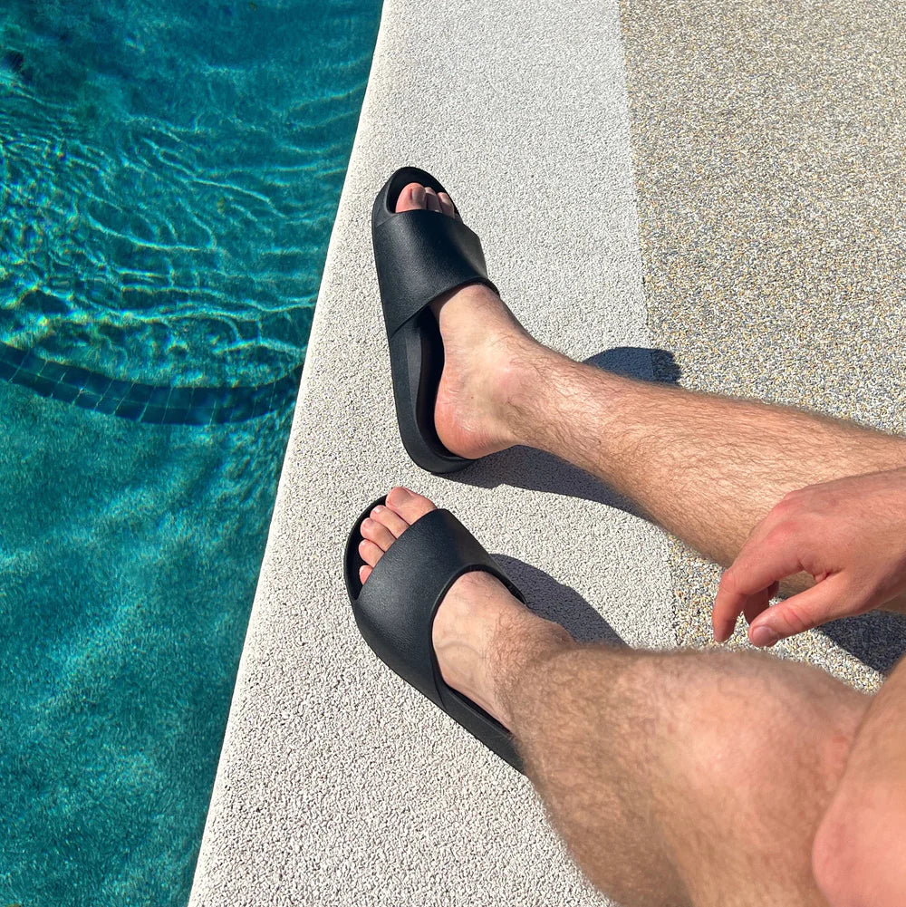 Archies arch support slides - Black