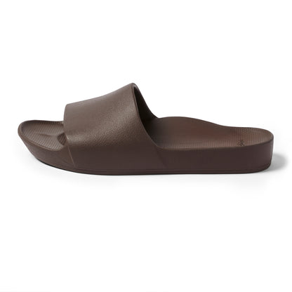 Archies arch support slides - Chocolate Brown