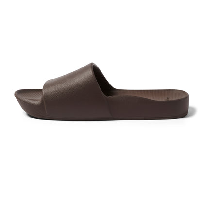 Archies arch support slides - Chocolate Brown