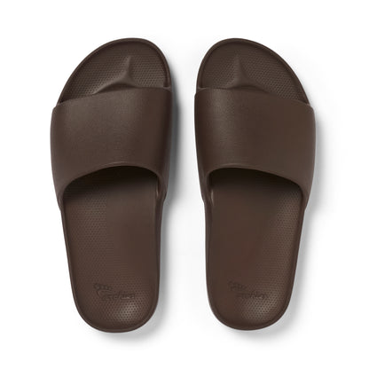 Archies arch support slides - Chocolate Brown