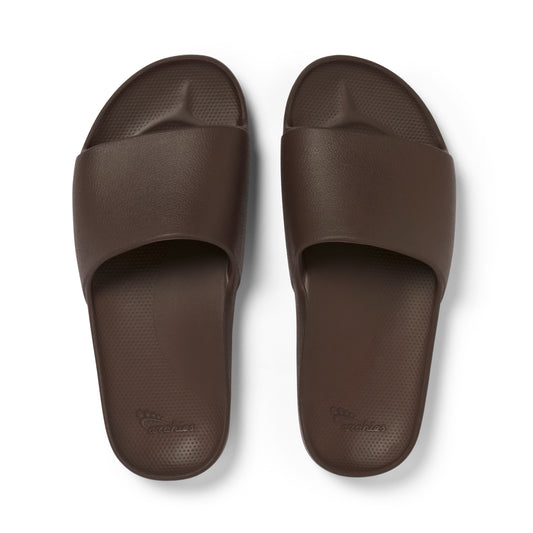 Archies arch support slides - Chocolate Brown