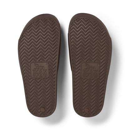 Archies arch support slides - Chocolate Brown