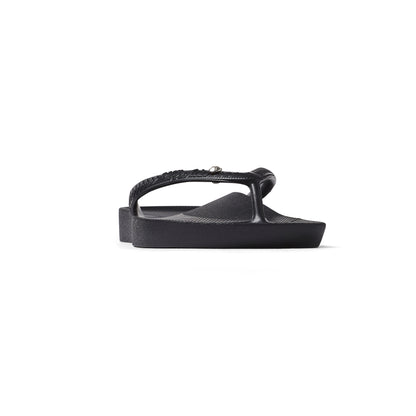 Archies arch support thongs - Black crystal