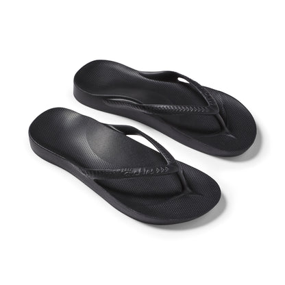 Archies arch support thongs - Black