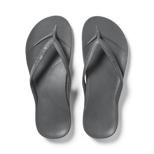 Archies arch support thongs - Charcoal