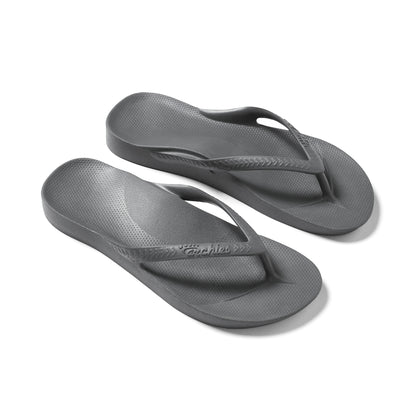 Archies arch support thongs - Charcoal