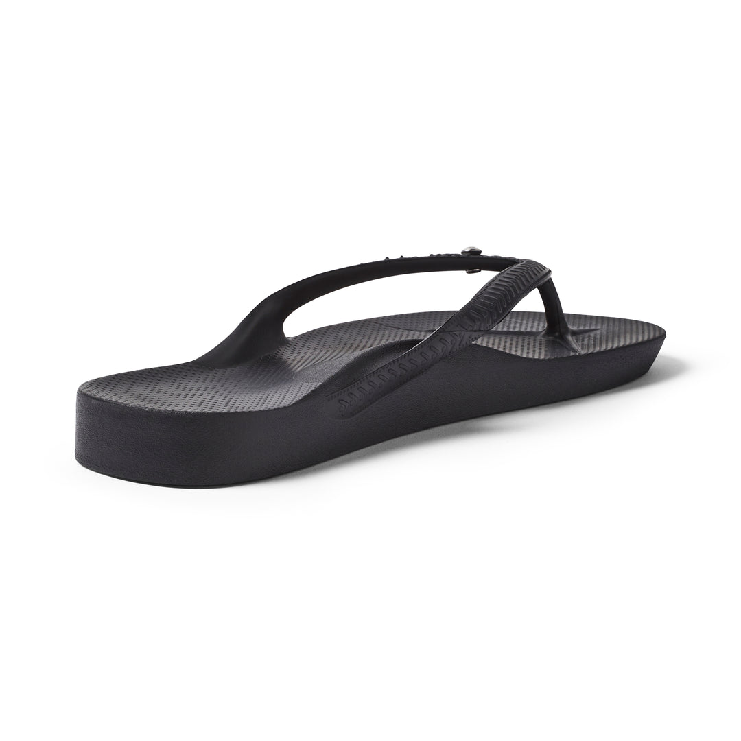 Archies Black Crystal Flip Flops