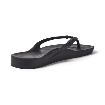 Archies arch support thongs - Black crystal
