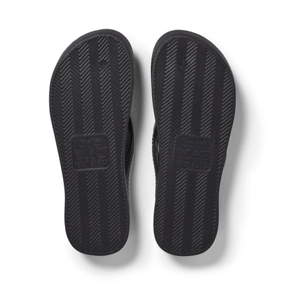 Archies arch support thongs - Black crystal