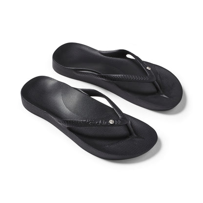 Archies arch support thongs - Black crystal