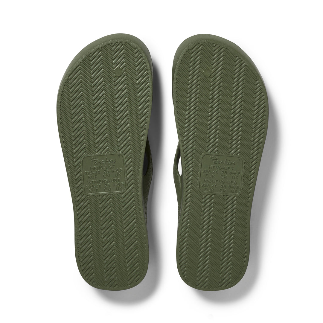 Archies Olive Flip Flops