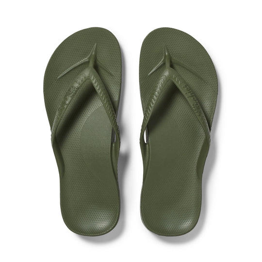 Archies Olive Flip Flops