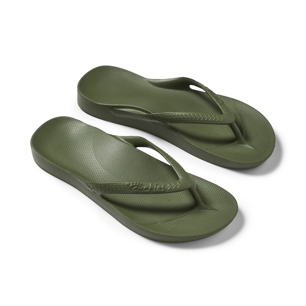 Archies Olive Flip Flops