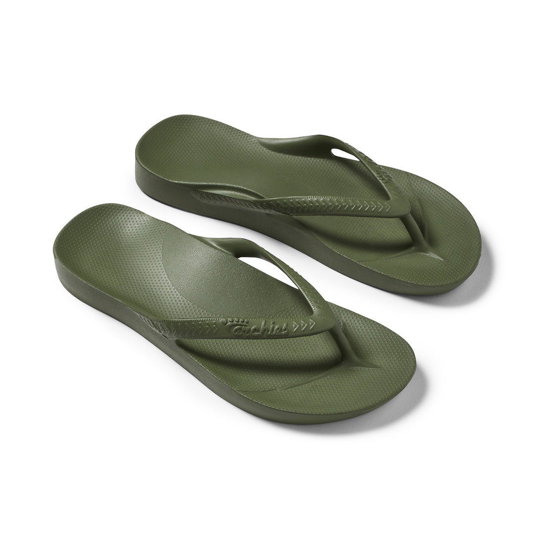 Archies Olive Flip Flops