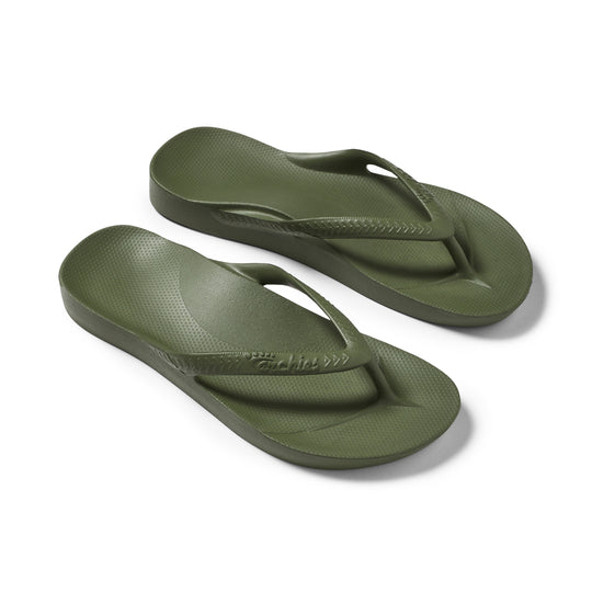Archies Olive Flip Flops