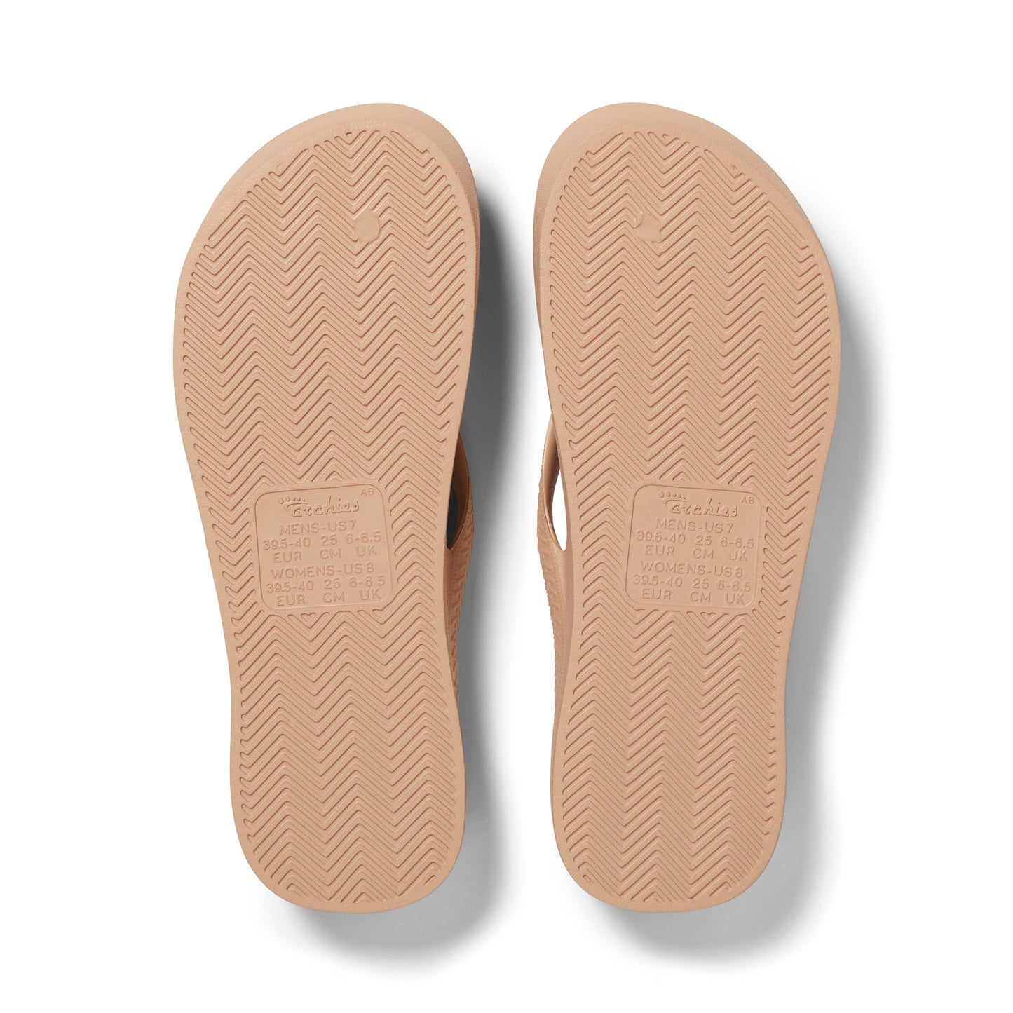 Archies arch support thongs - Tan