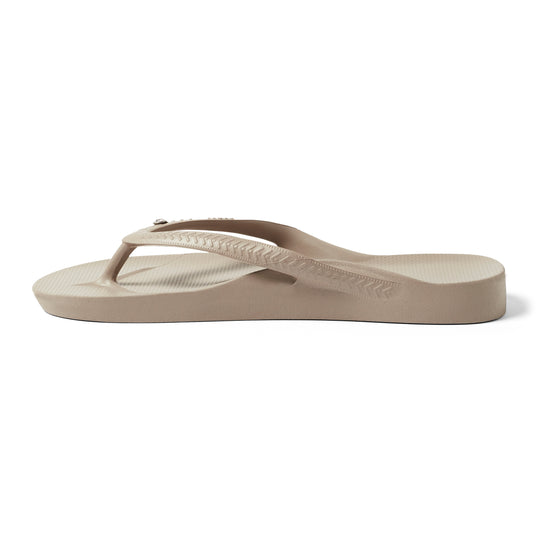 Archies Taupe Crystal Flip Flops