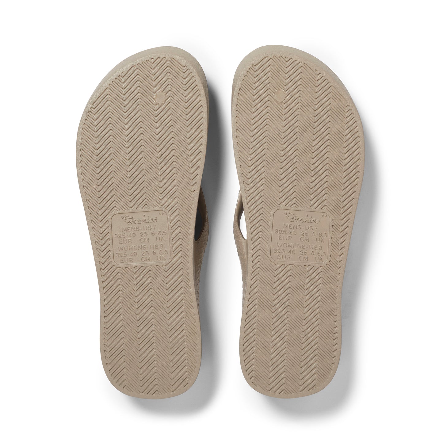 Archies arch support thongs - taupe