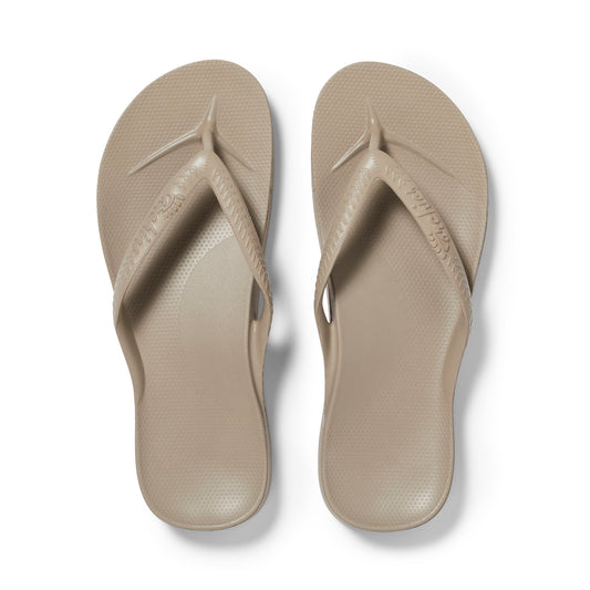 Archies arch support thongs - taupe