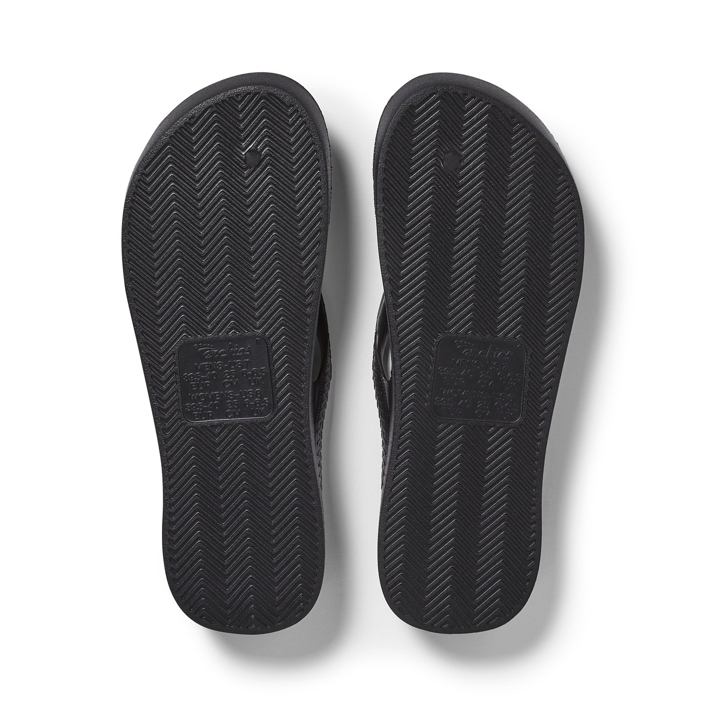 Archies arch support thongs - Black