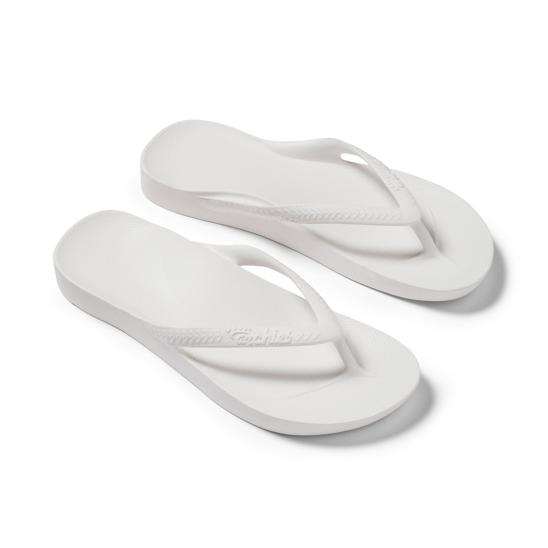 Archies White Flip Flops