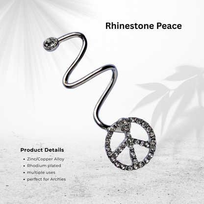 Rhinestone Peace sign