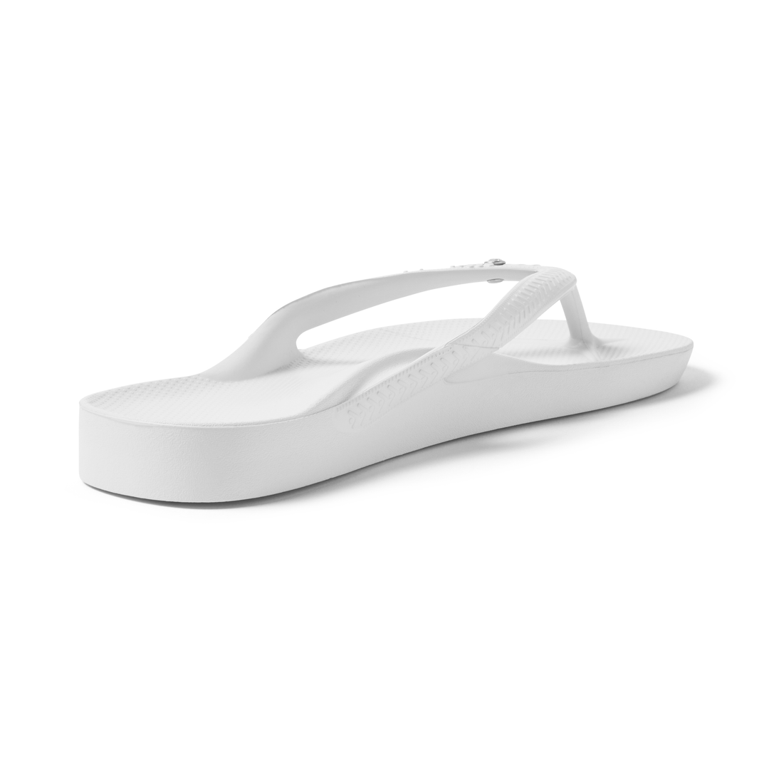 Archies Crystal White  Flip Flops