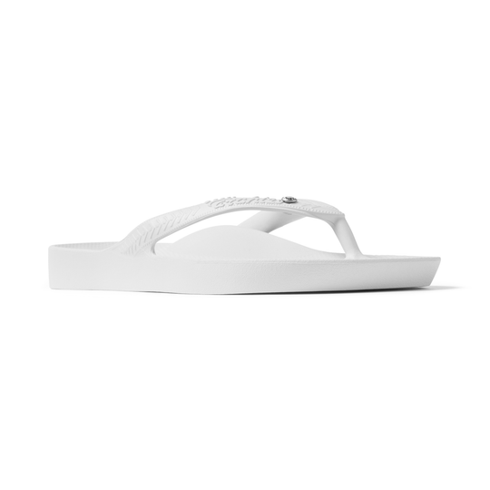 Archies Crystal White  Flip Flops