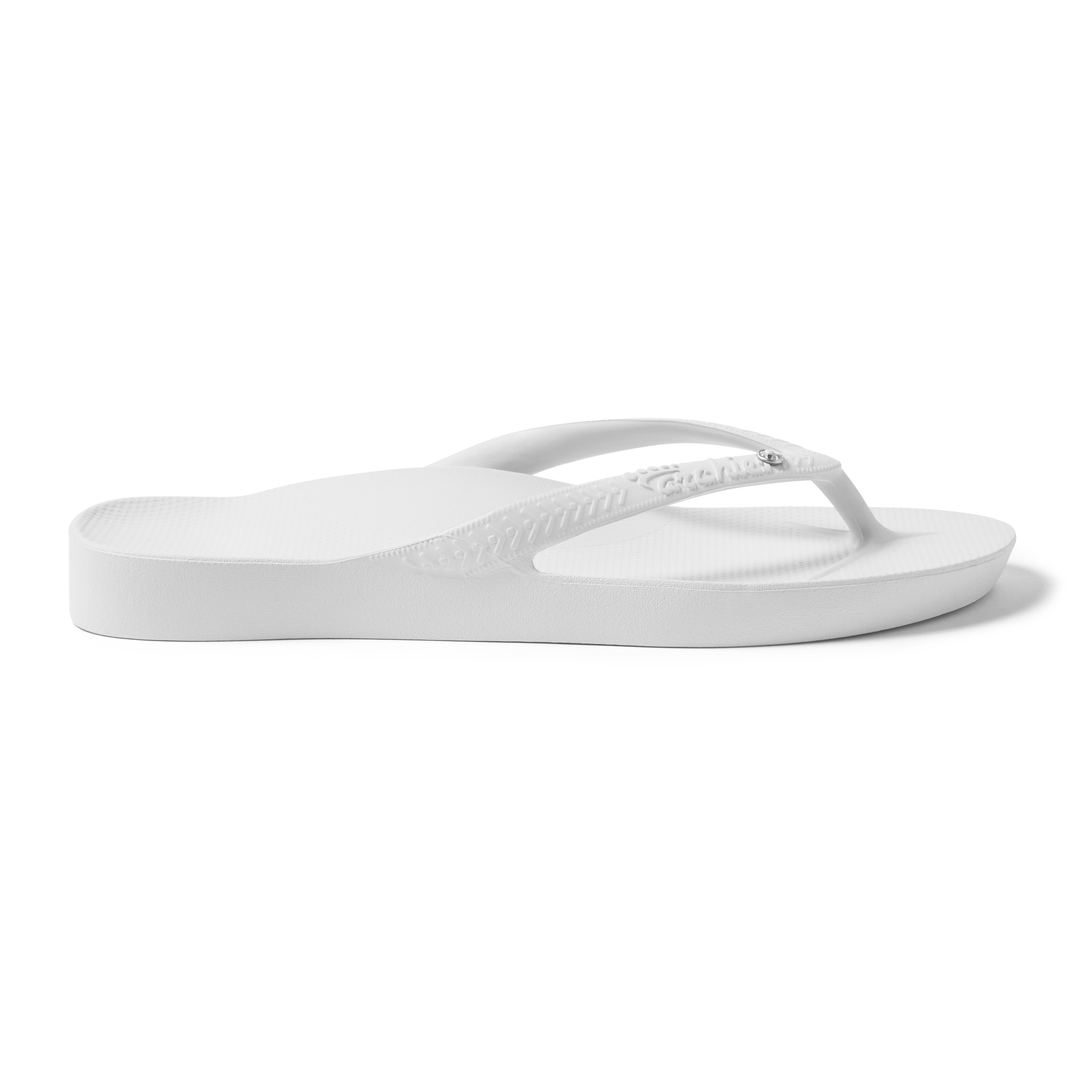 Archies Crystal White  Flip Flops