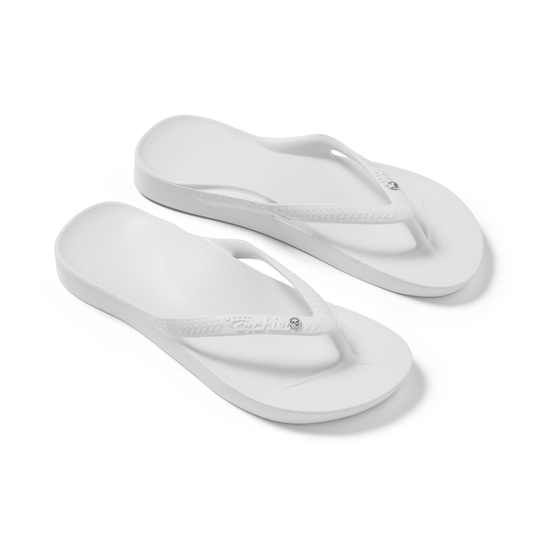 Archies Crystal White  Flip Flops