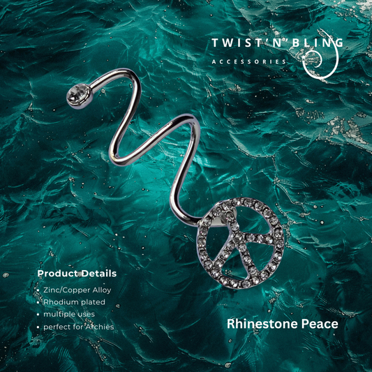 Rhinestone Peace sign