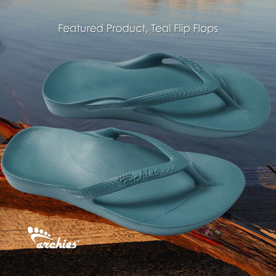 Archies Teal Flip Flops