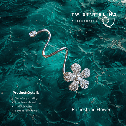 Rhinestone Flower (med)