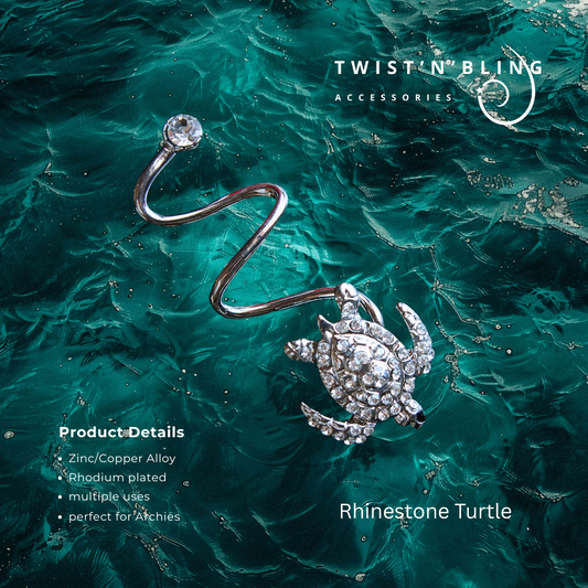 Rhinestone Turtle (med)